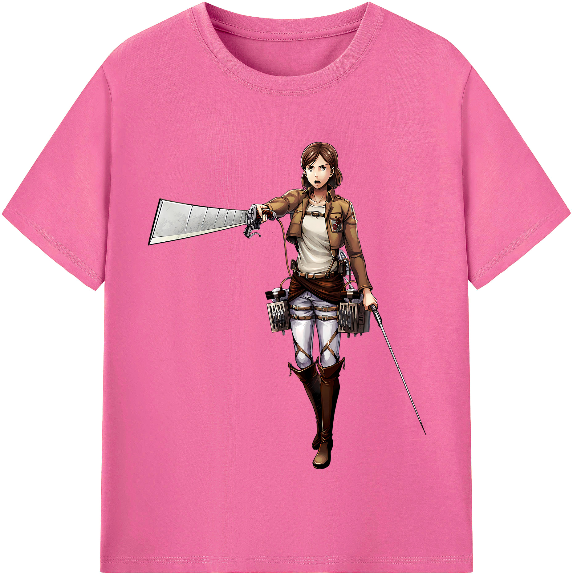 （画像用） 進撃の巨人 Attack on Titan レディースカジュアルプリントTシャツ（綿100％）